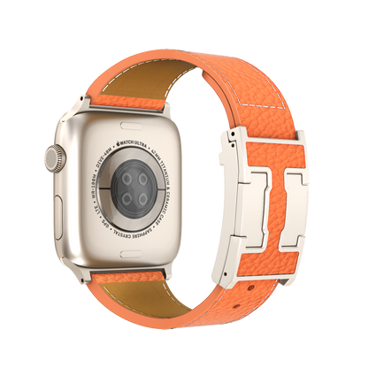 Lychee Leather Strap For Apple Watch
