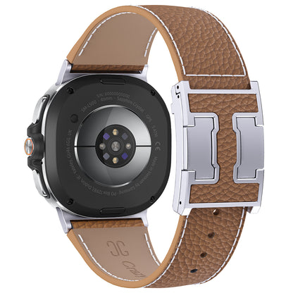 Lychee Leather Band For Samsung Galaxy Watch