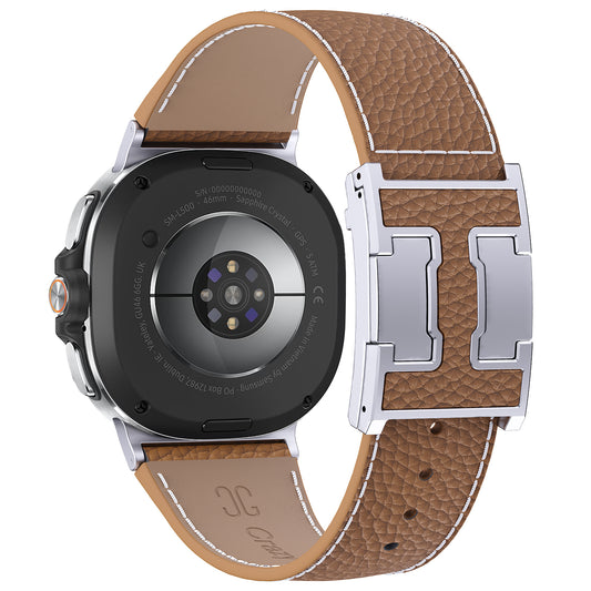 Lychee Leather Band For Samsung Galaxy Watch