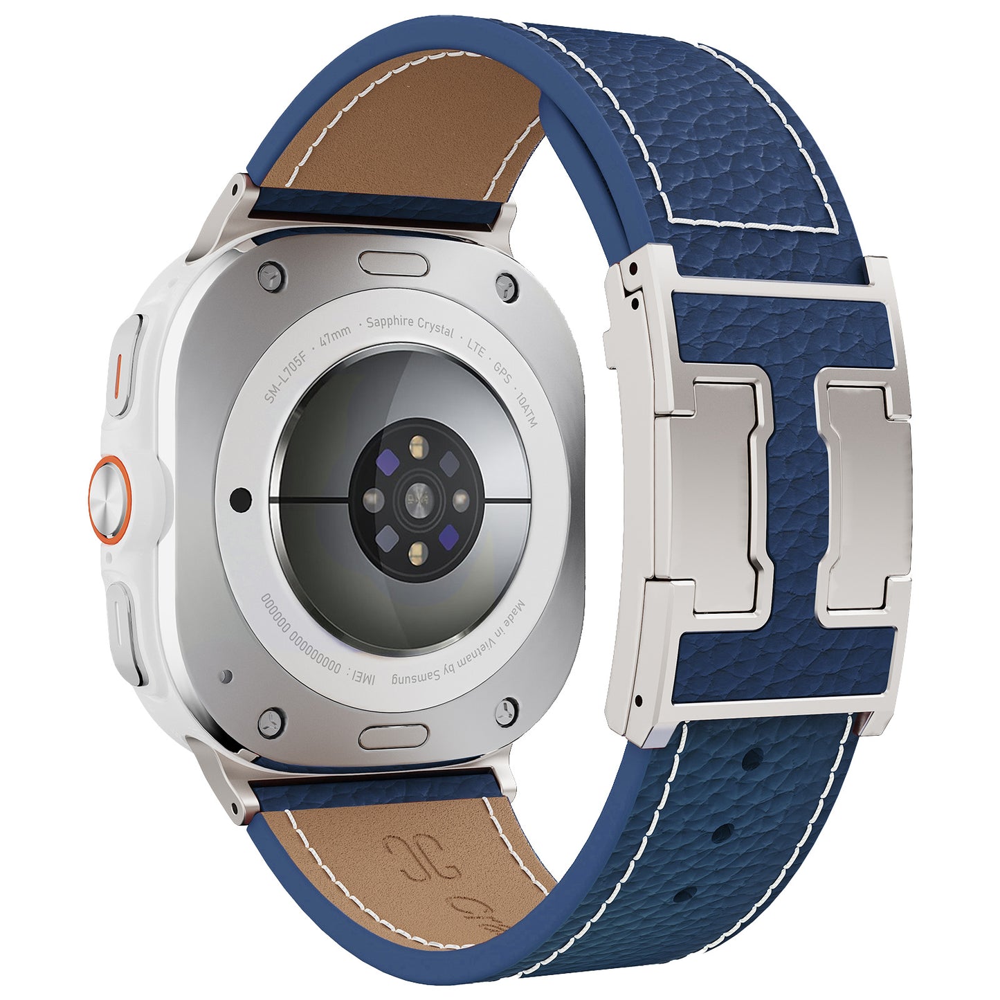 Lychee Leather Band For Samsung Galaxy Watch Ultra