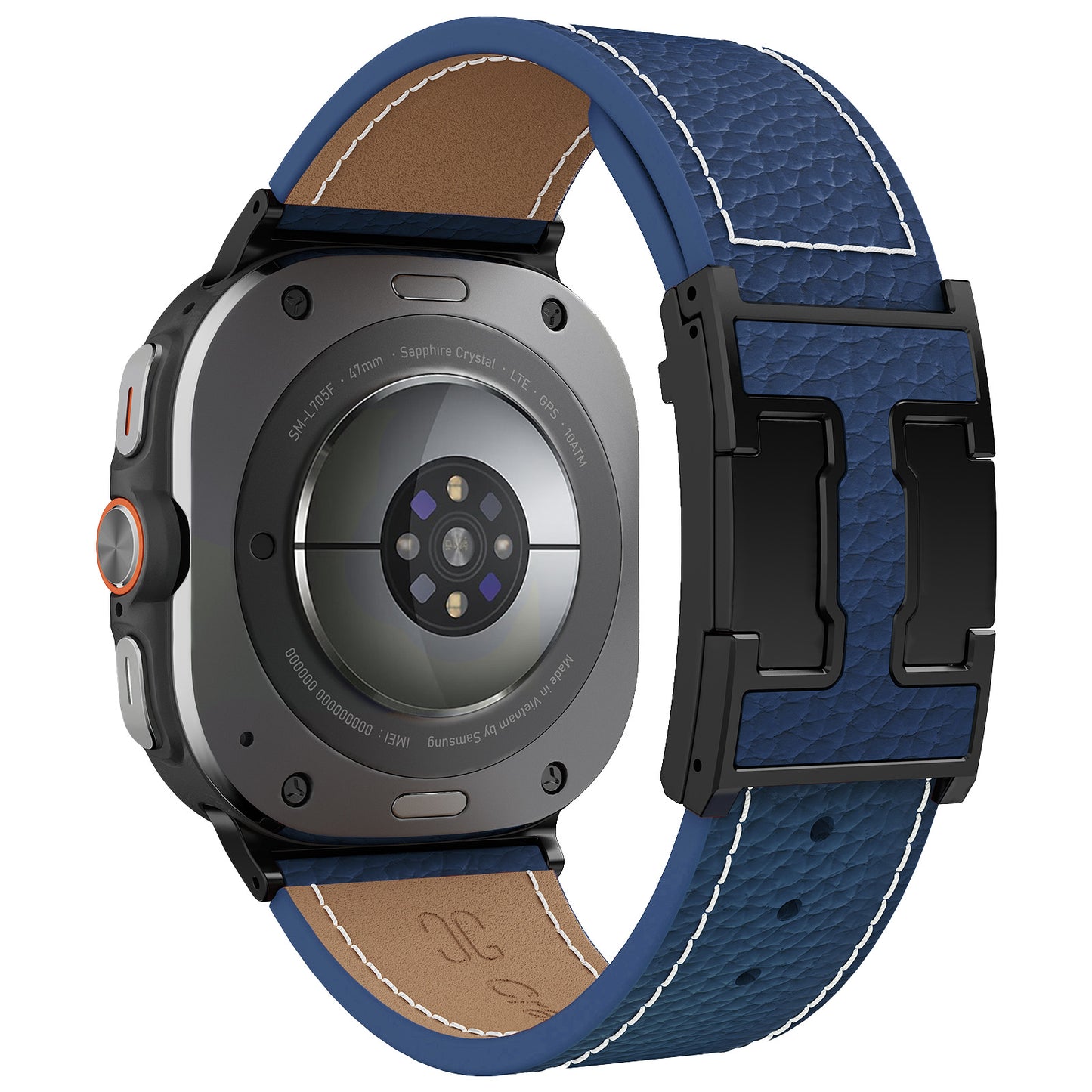 Lychee Leather Band For Samsung Galaxy Watch Ultra