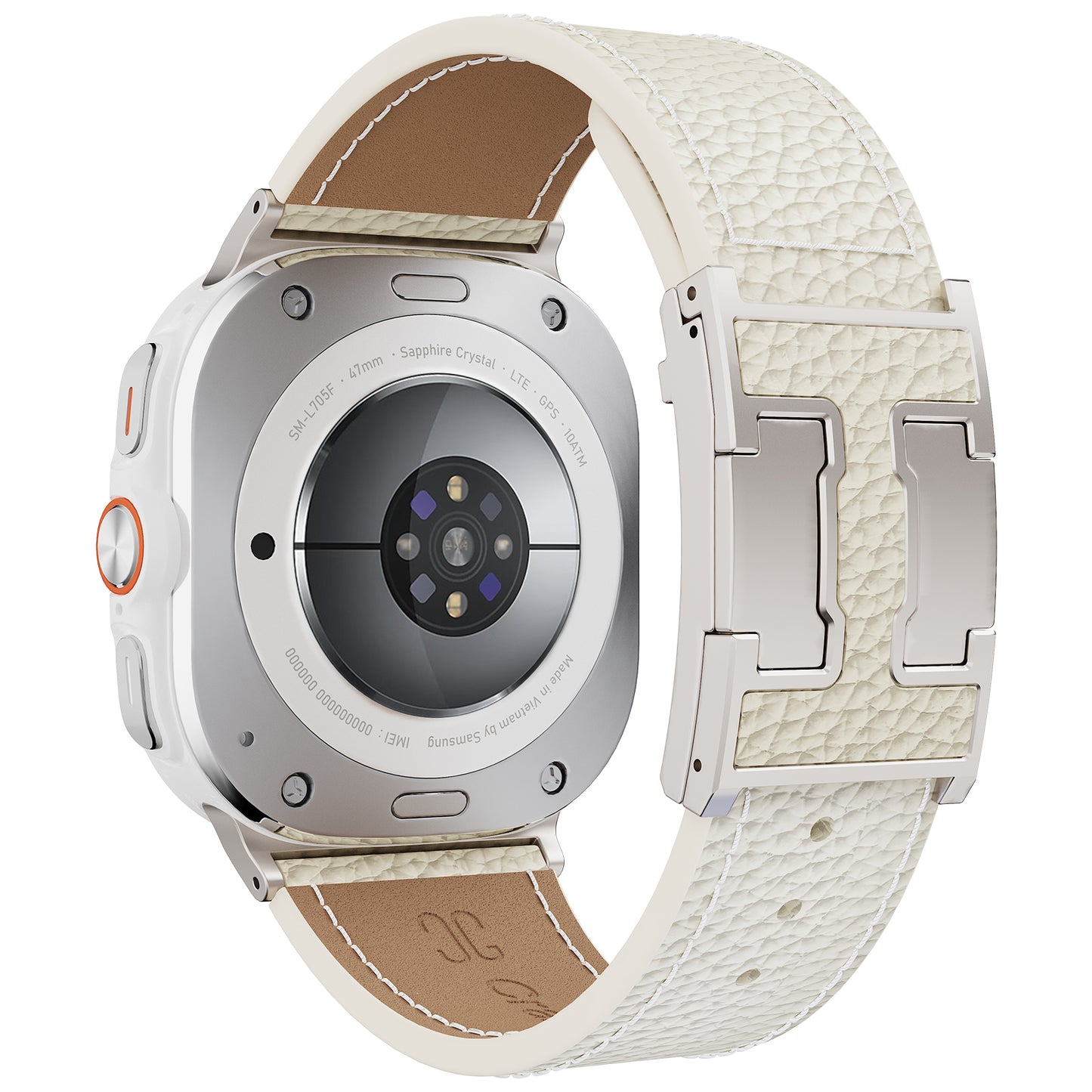 Lychee Leather Band For Samsung Galaxy Watch Ultra