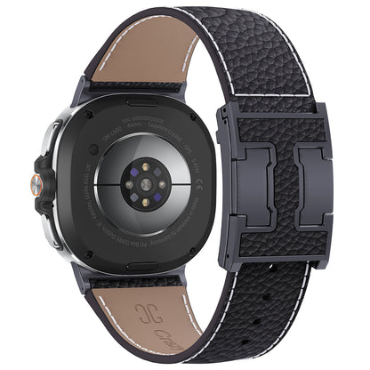 Lychee Leather Band For Samsung Galaxy Watch