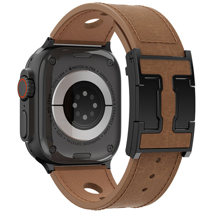 LX Leather Magnetic Buckle Band For Apple Watch