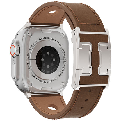 LX Leather Magnetic Buckle Band For Apple Watch