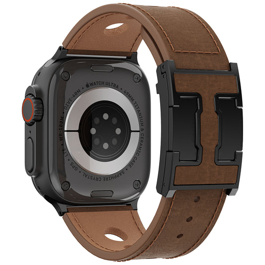 LX Leather Magnetic Buckle Band For Apple Watch