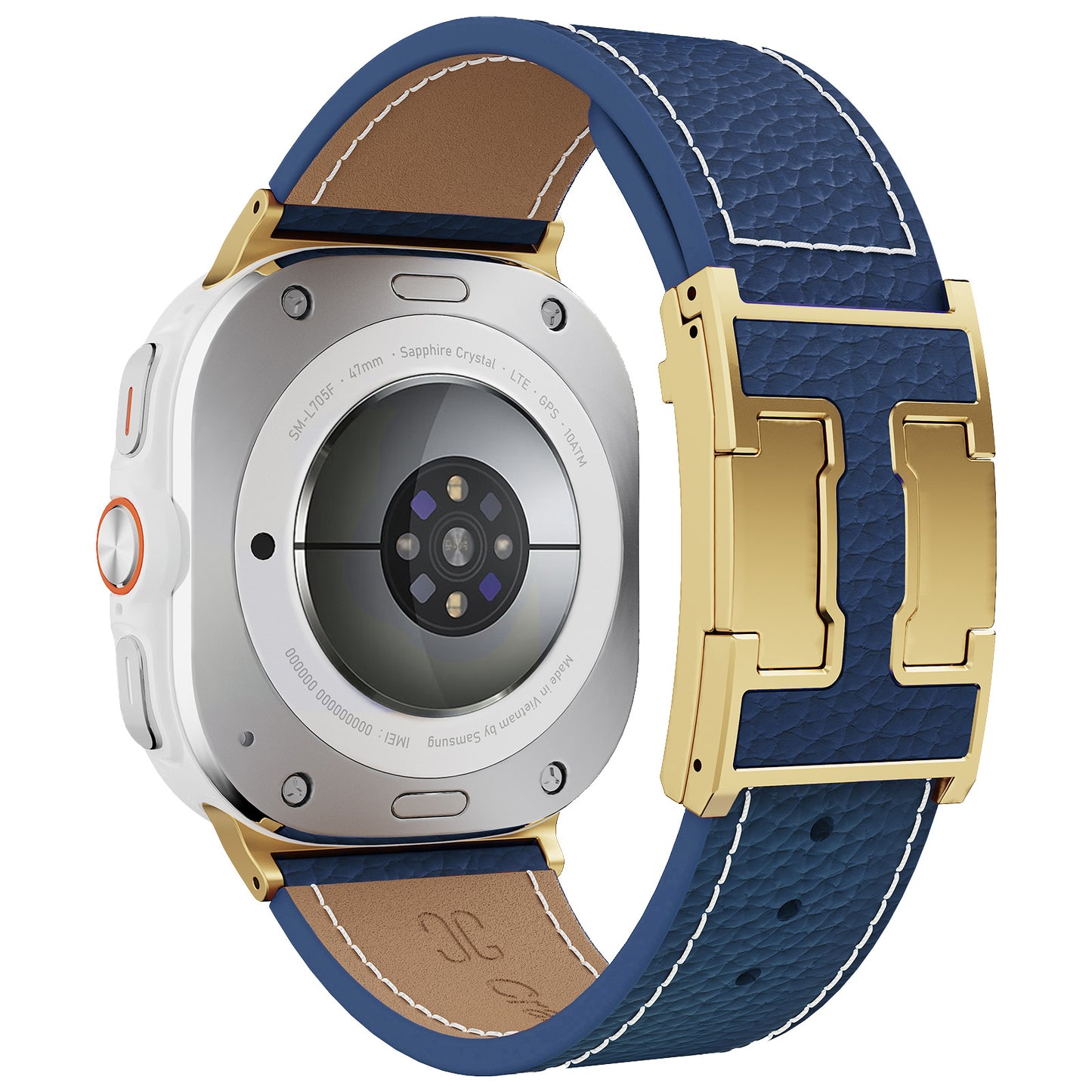 Lychee Leather Band For Samsung Galaxy Watch Ultra