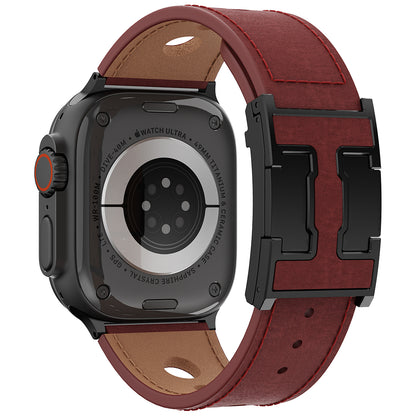 LX Leather Magnetic Buckle Band For Apple Watch