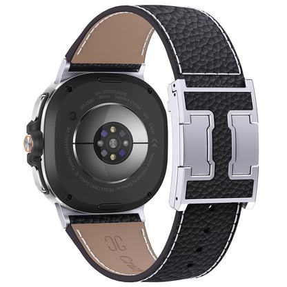 Lychee Leather Band For Samsung Galaxy Watch