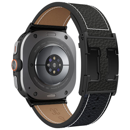 Lychee Leather Band For Samsung Galaxy Watch Ultra