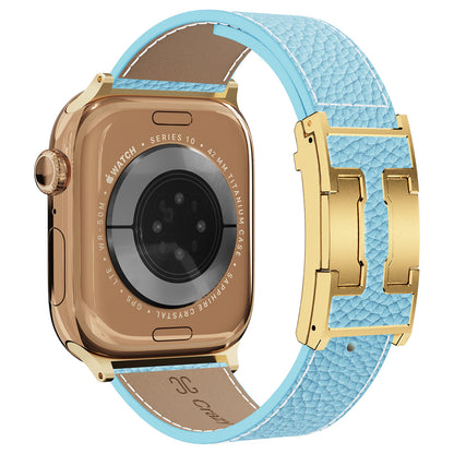Lychee Leather Strap For Apple Watch