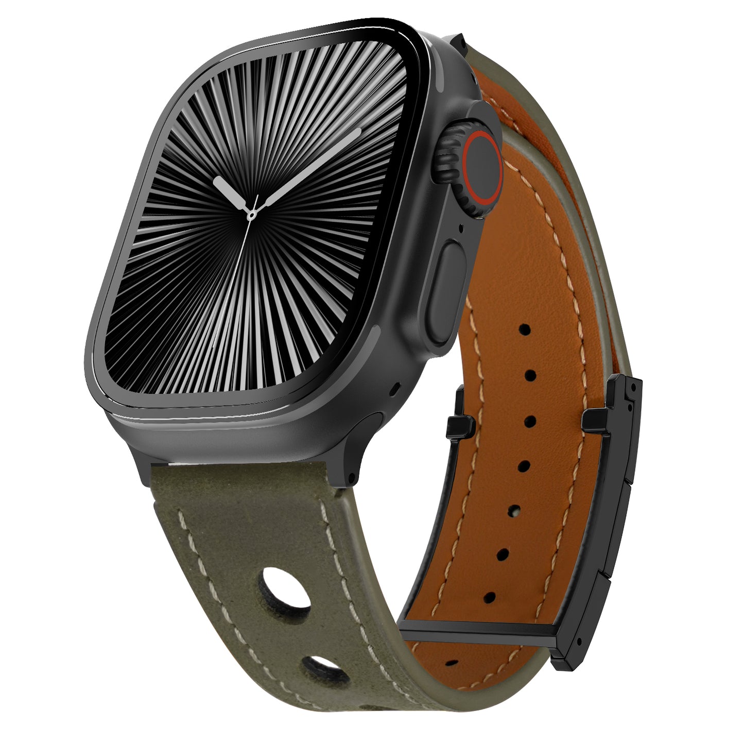 LX Leather Magnetic Buckle Band For Apple Watch