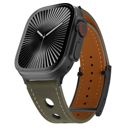 LX Leather Magnetic Buckle Band For Apple Watch