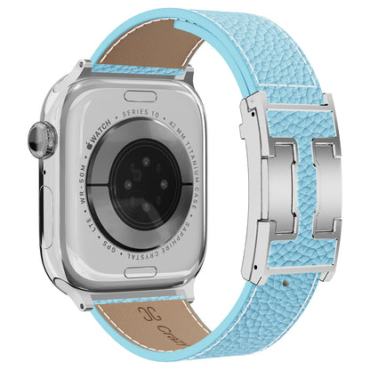 Lychee Leather Strap For Apple Watch