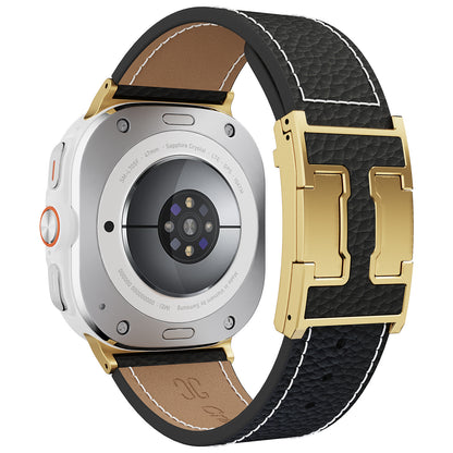 Lychee Leather Band For Samsung Galaxy Watch Ultra