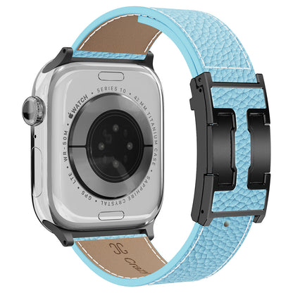 Lychee Leather Strap For Apple Watch
