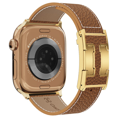 Lychee Leather Strap For Apple Watch