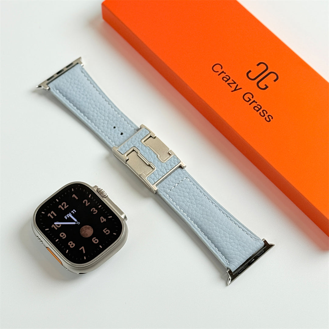 Lychee Leather Band For Apple Watch