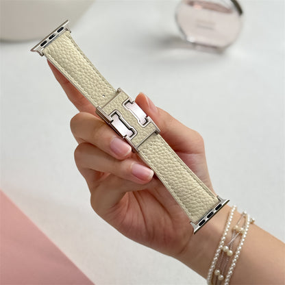 Lychee Leather Strap For Apple Watch