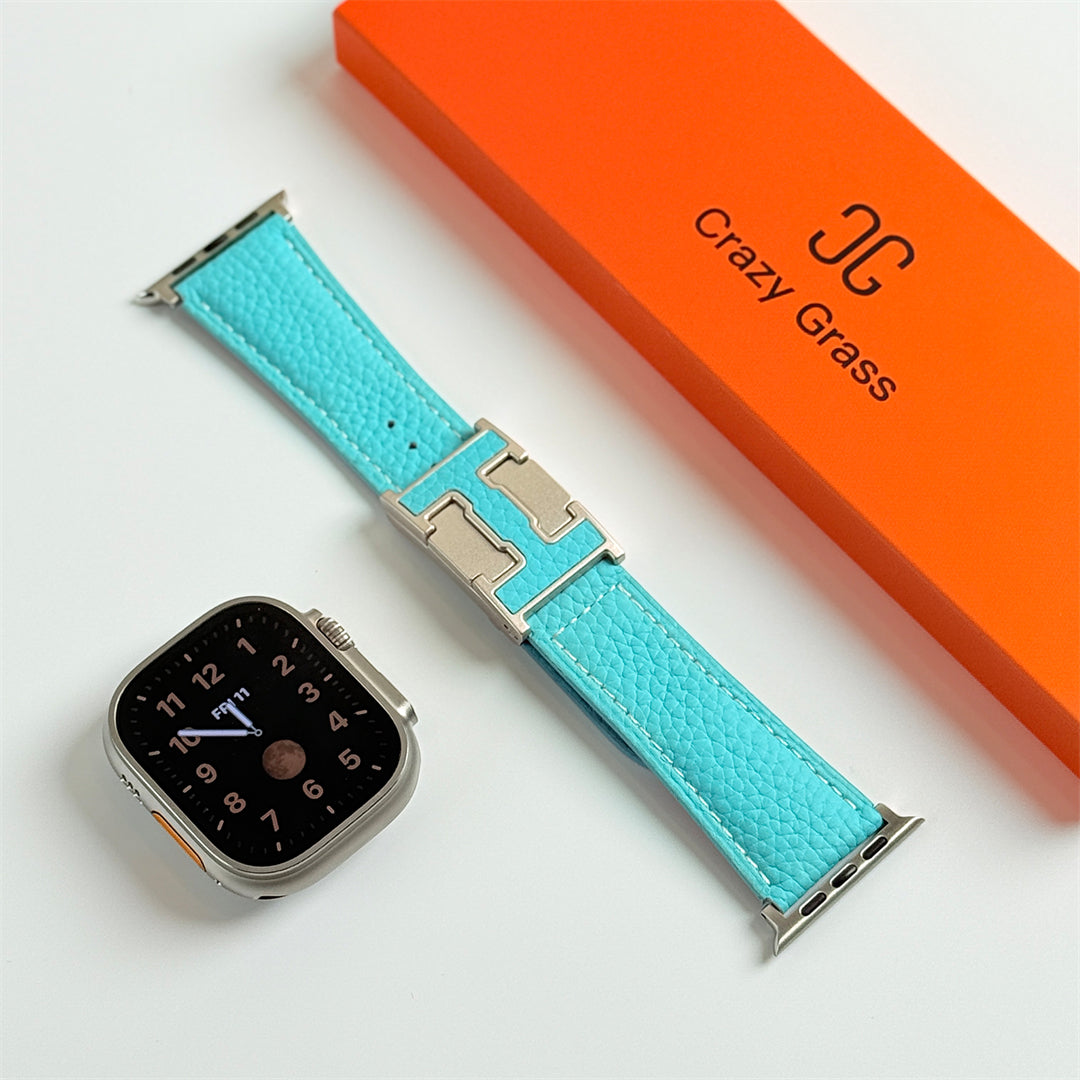Lychee Leather Band For Apple Watch