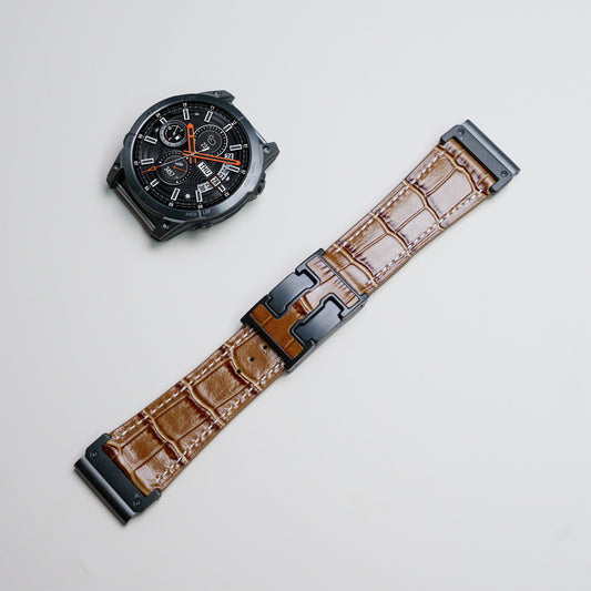 Garmin Watch Alligator Leather Band