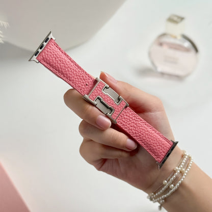 Lychee Leather Strap For Apple Watch