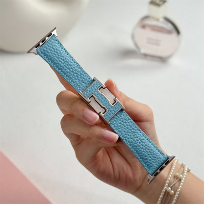 Lychee Leather Strap For Apple Watch