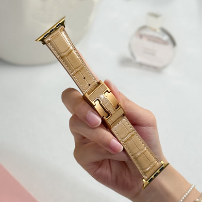 Alligator Leather Strap For Apple Watch