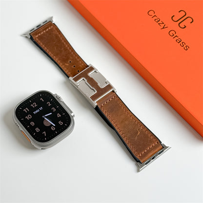 Leather Magnetic Buckle Band for Apple Watch