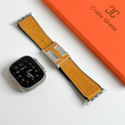 Leather Magnetic Buckle Band for Apple Watch