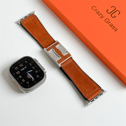 Leather Magnetic Buckle Band for Apple Watch