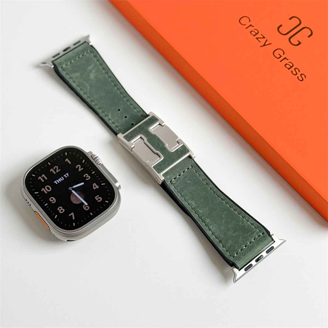 Leather Magnetic Buckle Band for Apple Watch