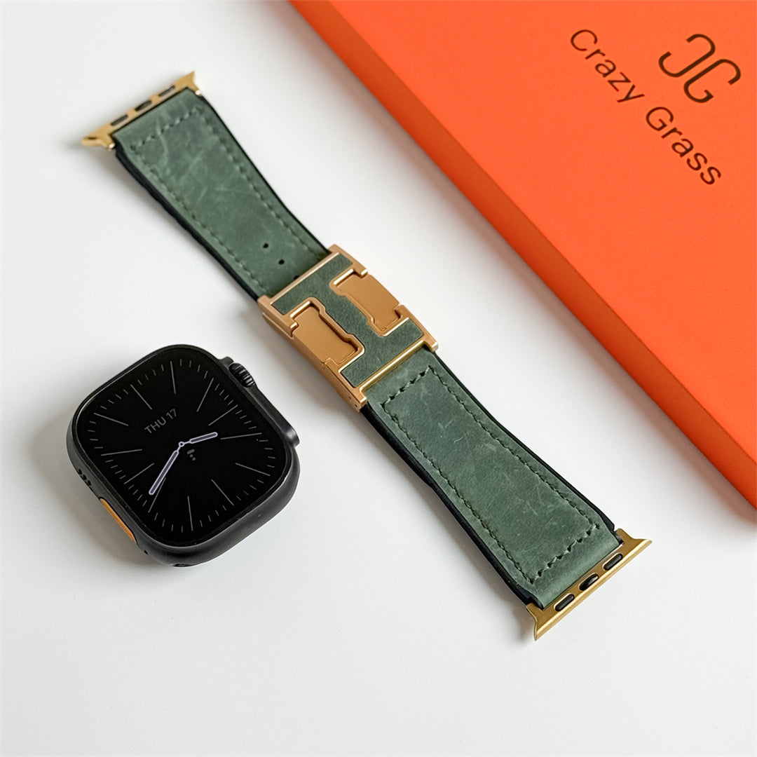 Leather Magnetic Buckle Band for Apple Watch