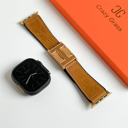 Leather Magnetic Buckle Band for Apple Watch