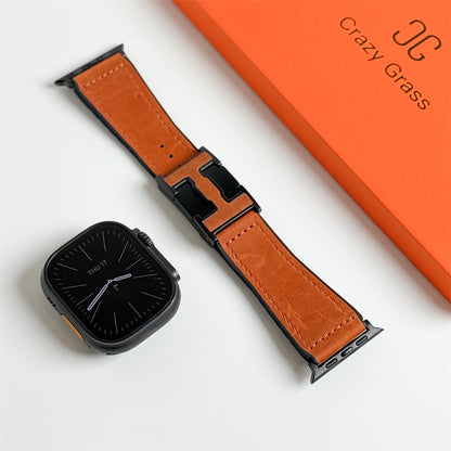 Leather Magnetic Buckle Band for Apple Watch