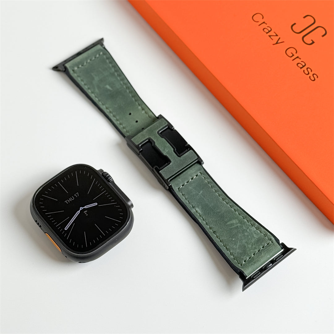 Leather Magnetic Buckle Band for Apple Watch
