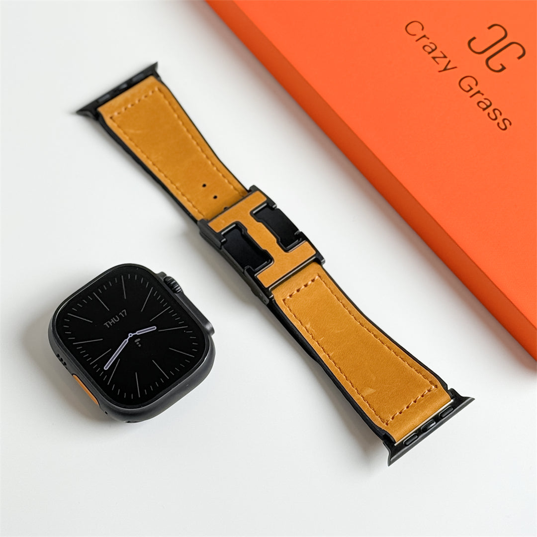 Leather Magnetic Buckle Band for Apple Watch