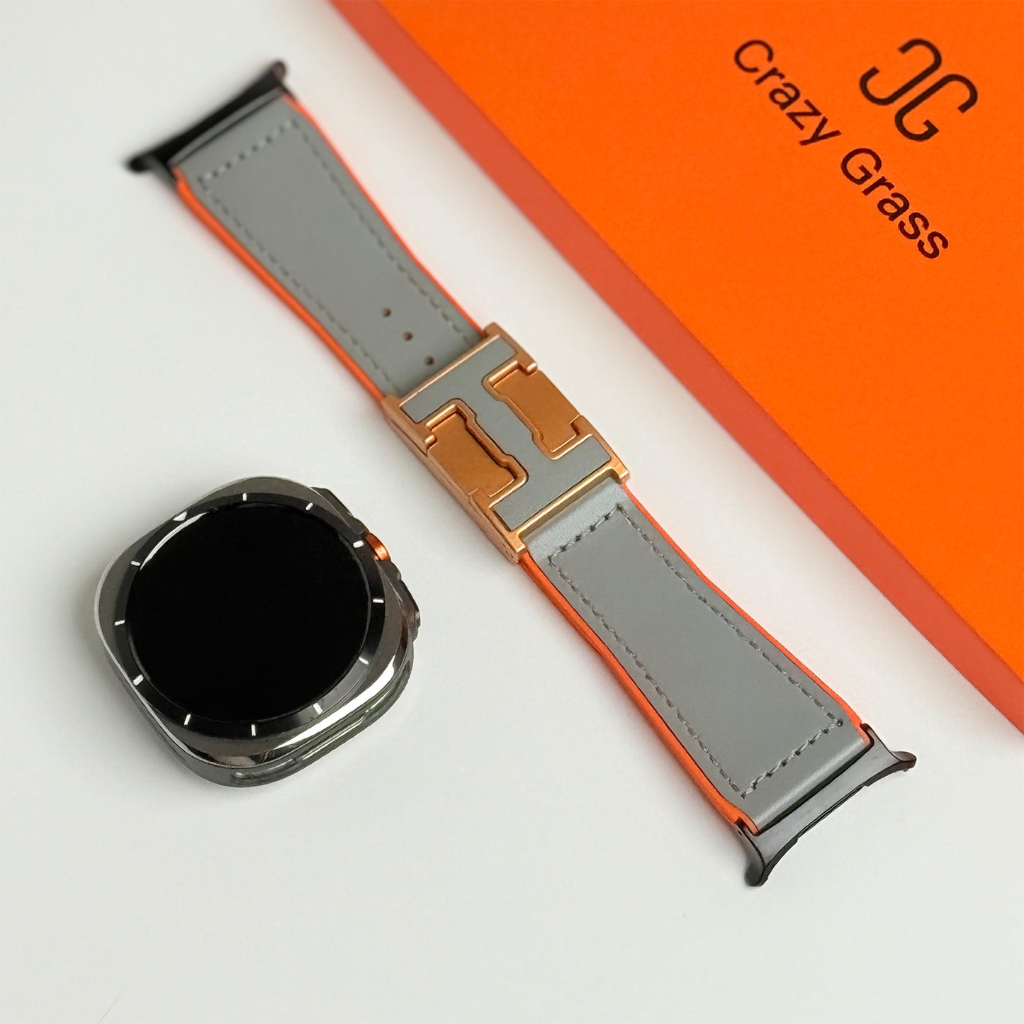 Magnetic Leather & Silicone Band For Samsung Galaxy Watch Ultra