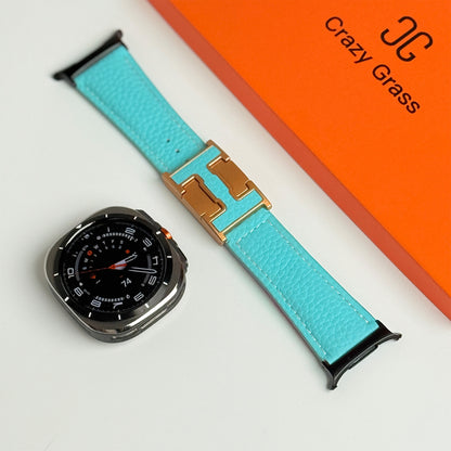 Lychee Leather Band For Samsung Galaxy Watch Ultra