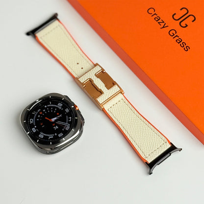 Magnetic Leather & Silicone Band For Samsung Galaxy Watch Ultra