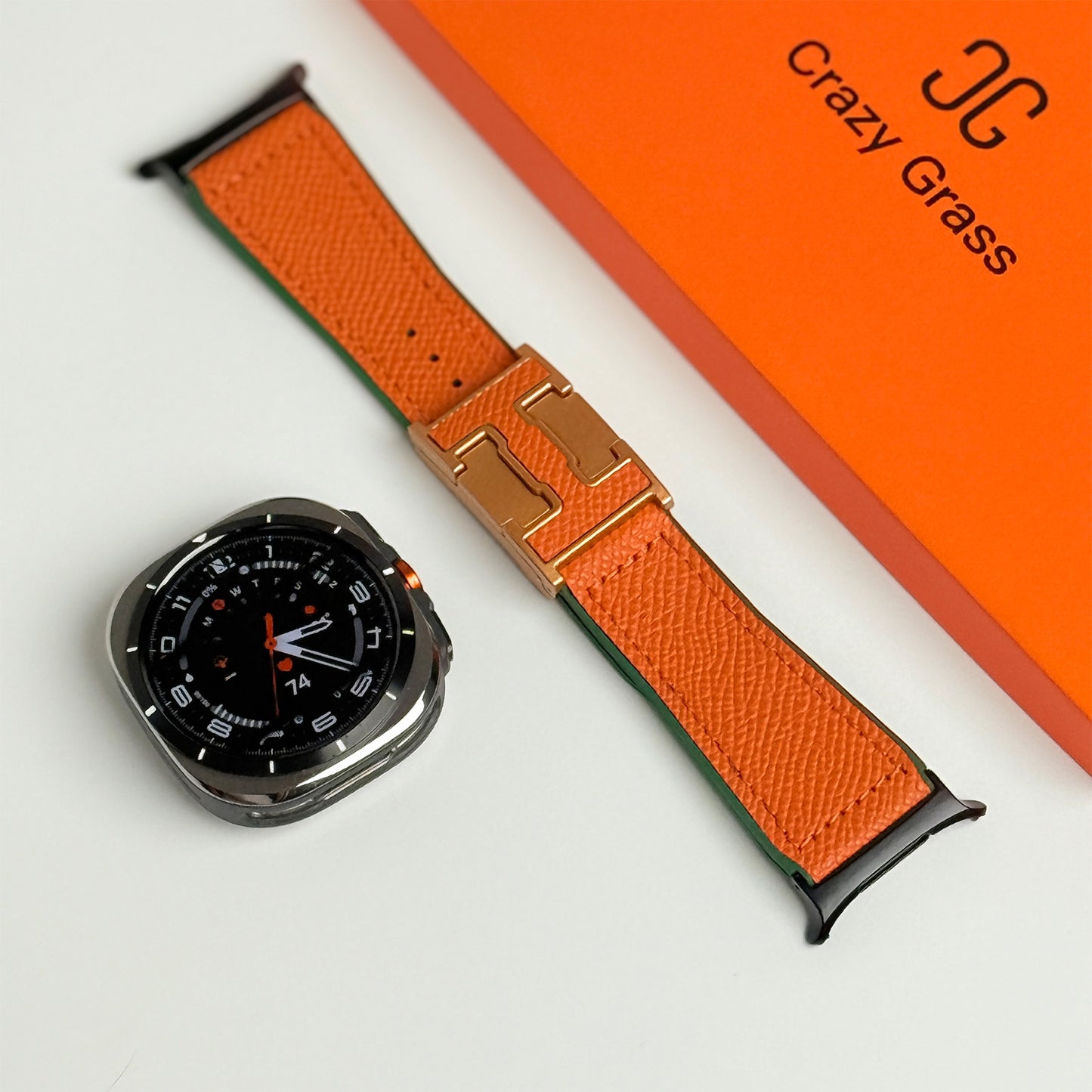 Magnetic Leather & Silicone Band For Samsung Galaxy Watch Ultra
