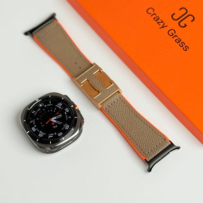Magnetic Leather & Silicone Band For Samsung Galaxy Watch Ultra