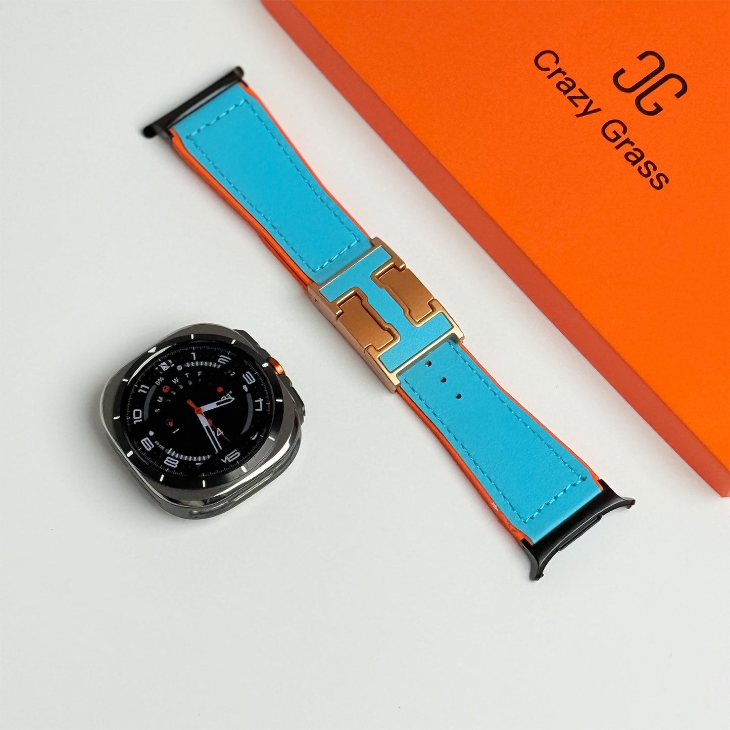 Magnetic Leather & Silicone Band For Samsung Galaxy Watch Ultra