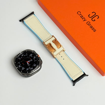 Magnetic Leather & Silicone Band For Samsung Galaxy Watch Ultra