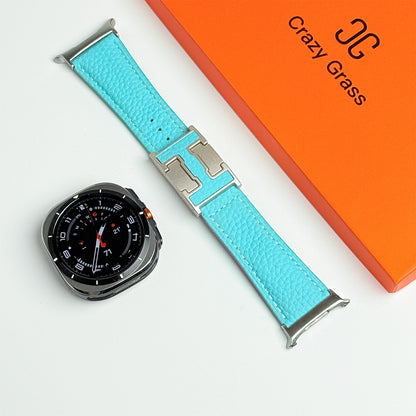 Lychee Leather Band For Samsung Galaxy Watch Ultra