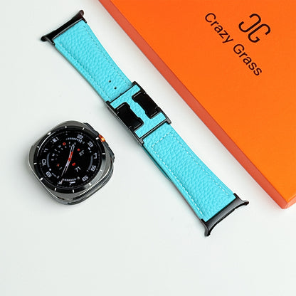Lychee Leather Band For Samsung Galaxy Watch Ultra