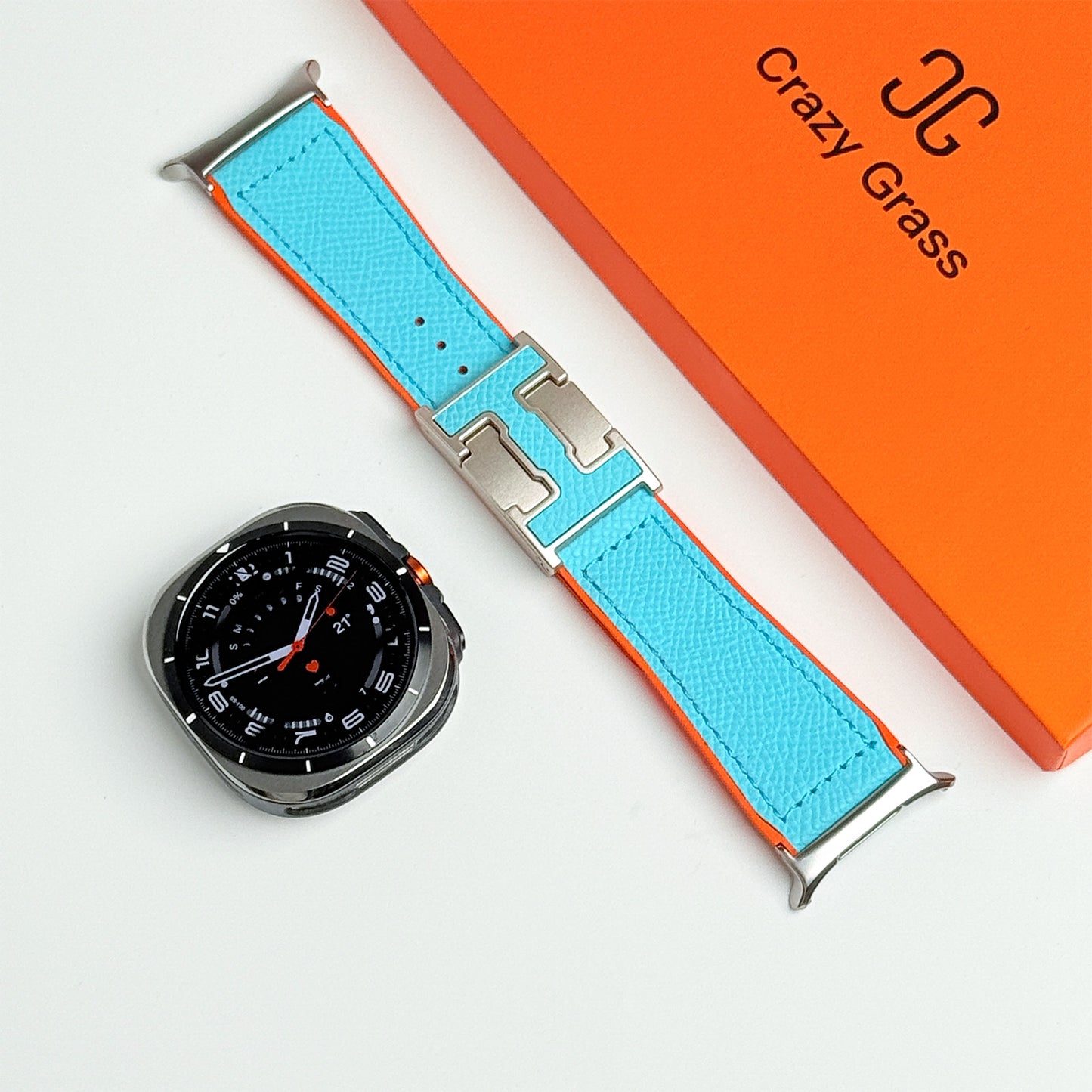 Magnetic Leather & Silicone Band For Samsung Galaxy Watch Ultra