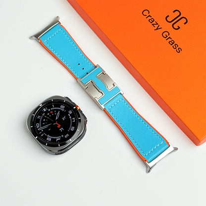Magnetic Leather & Silicone Band For Samsung Galaxy Watch Ultra