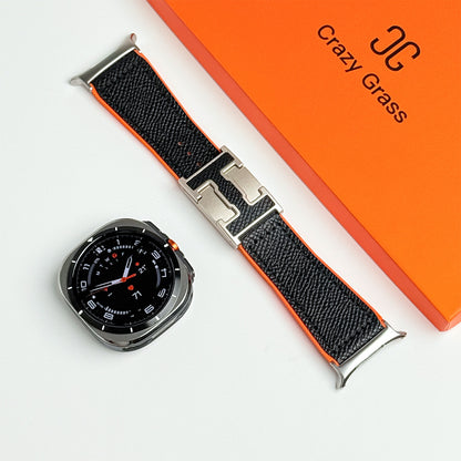 Magnetic Leather & Silicone Band For Samsung Galaxy Watch Ultra