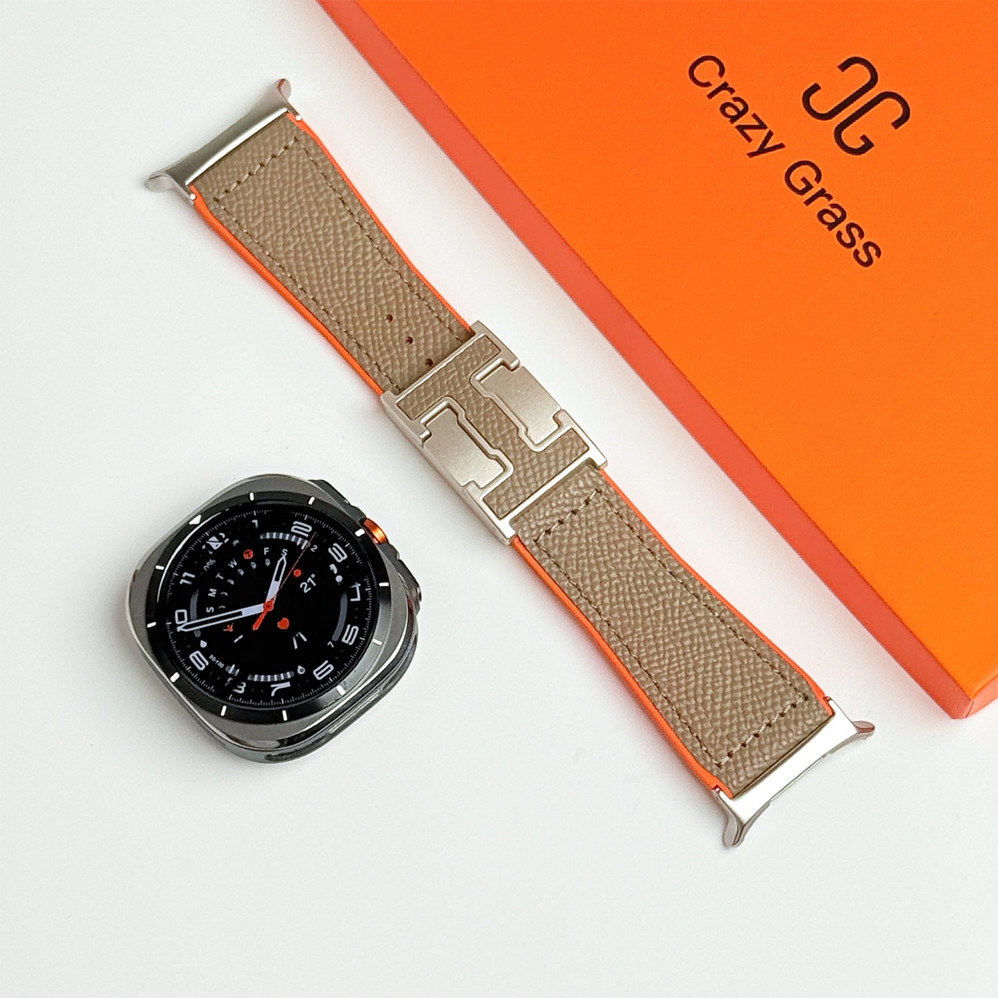 Magnetic Leather & Silicone Band For Samsung Galaxy Watch Ultra